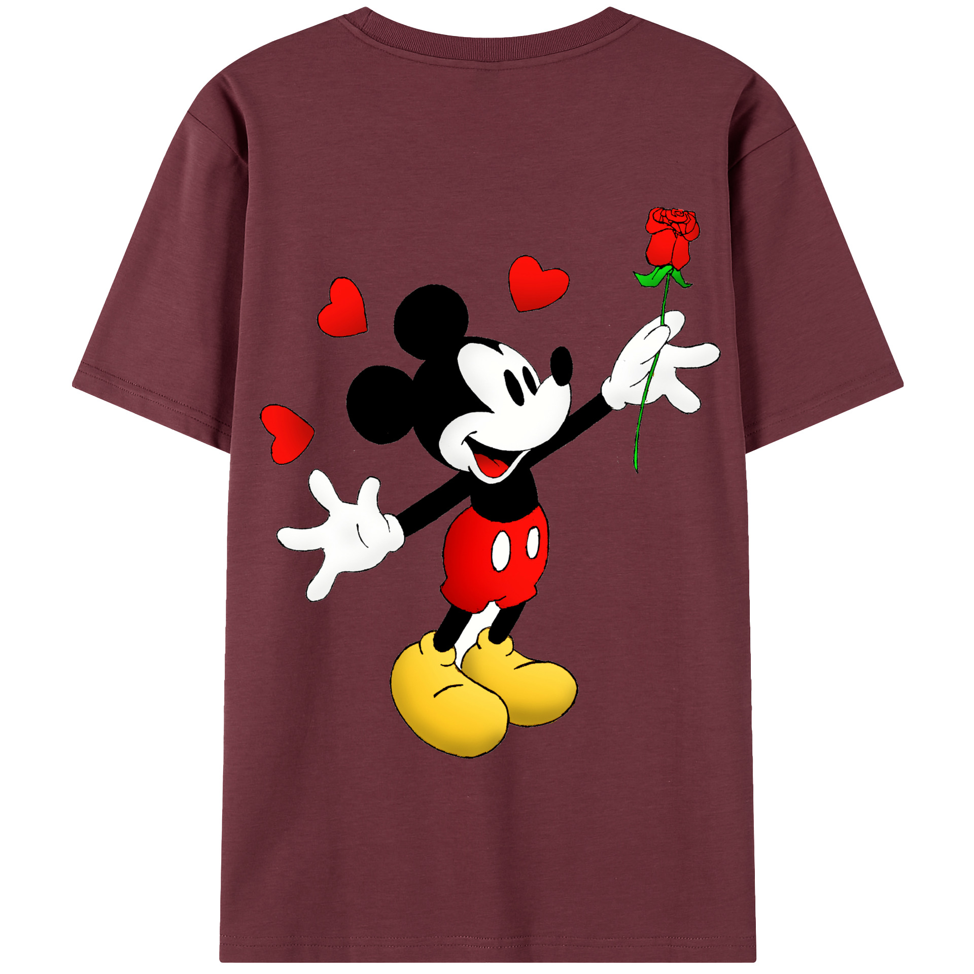 （画像用） ミッキーマウス Mickey Mouse 綿100％半袖Tシャツ（背面プリント）
